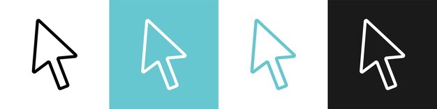 computer mouse click cursor cursor arrow flat icon for apps and websites