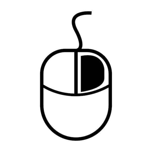 Computer mouse icon logo vector design template