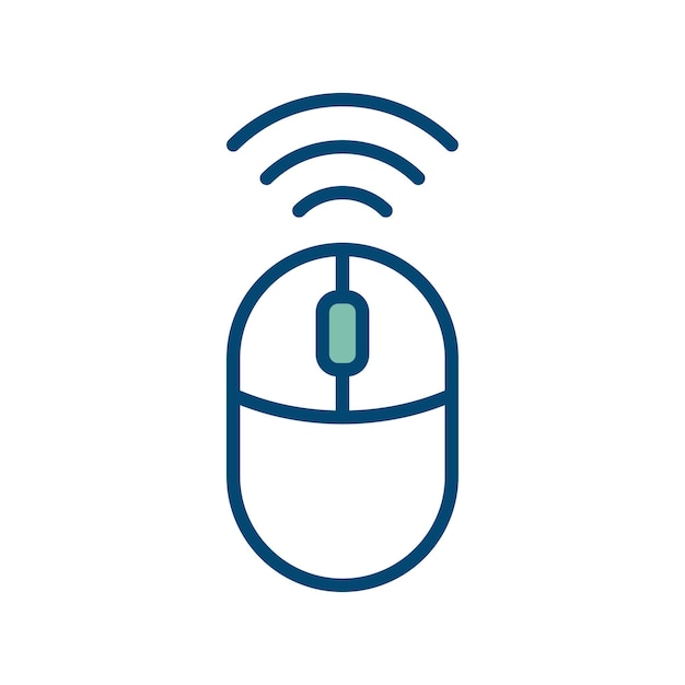 computer mouse icon vector design template in white background