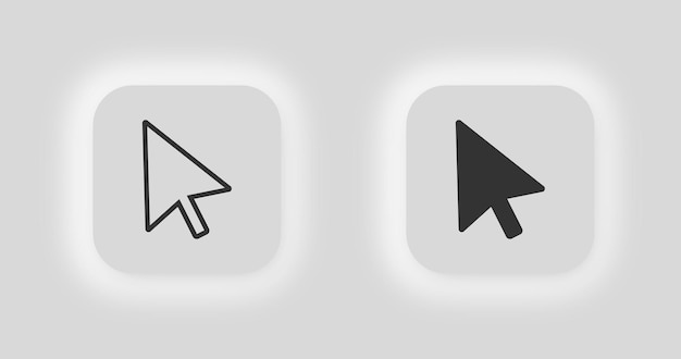 computer mouse pointer icon cursor arrow illustration symbol click arrowhead vector