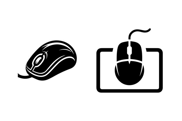 Computer Mouse Silhouette Illustration art Design