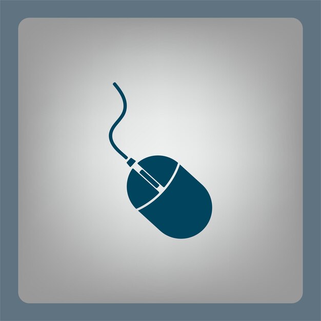 Computer mouse symbol Vector illustration on a gray background Eps 10