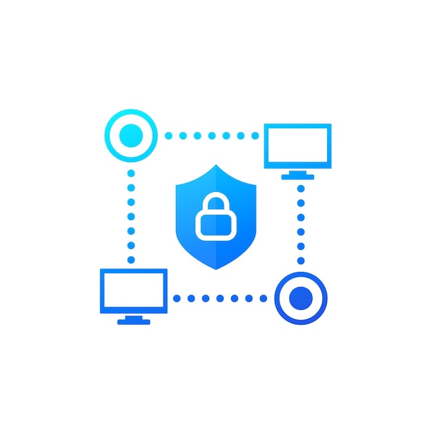 computer network, cyber security icon for web