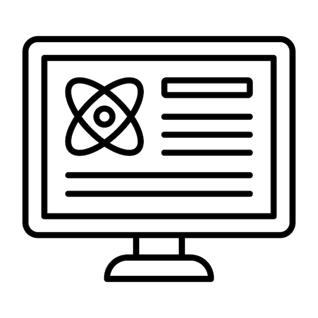 Computer Science Line Illustration