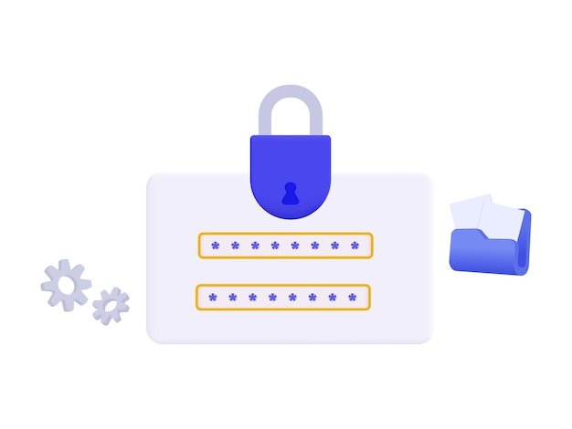 computer security with password lock secure login