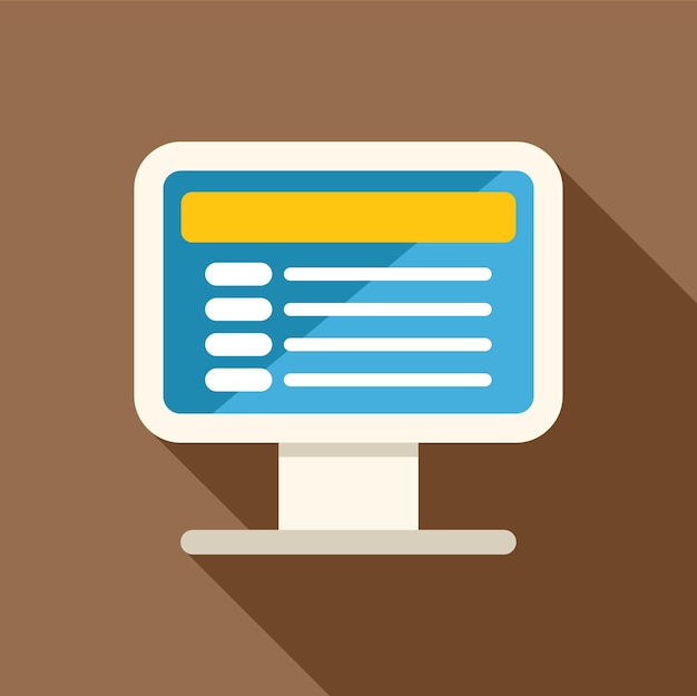 Computer showing scheduling software with blank header for your text