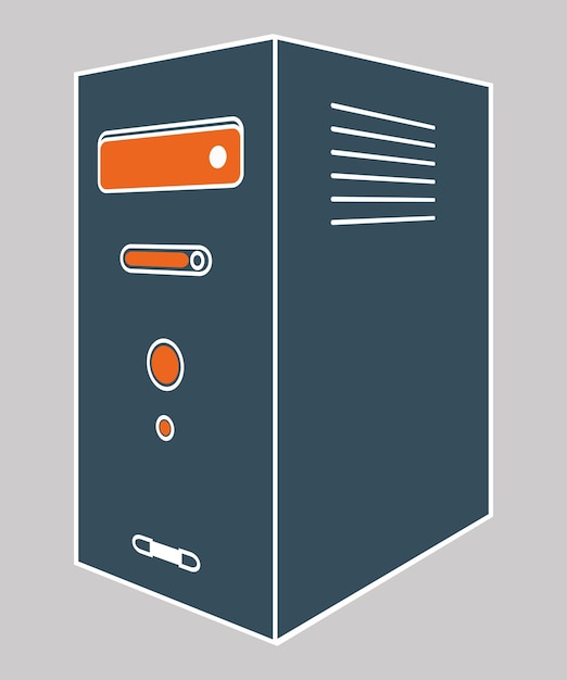 computer system unit vector icon