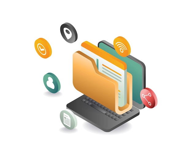 Computer technology data concept illustration