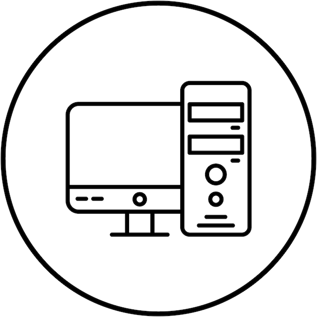 computer tower icon vector image can be used for technology