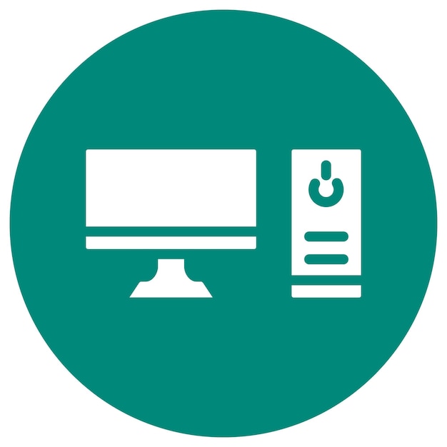 Computer Vector Icon Design Illustration