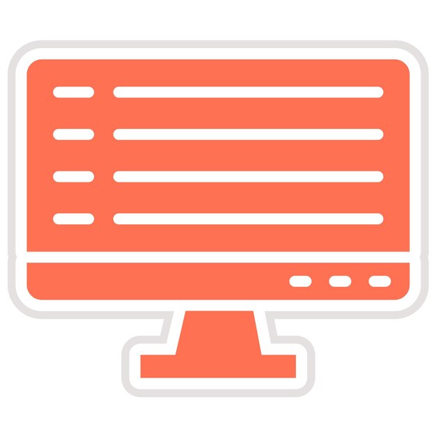 Computer Vector Icon Design Illustration