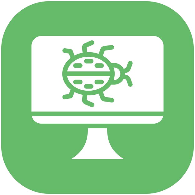 Computer Virus Icon vector icon illustration of Networking and Data Sharing iconset