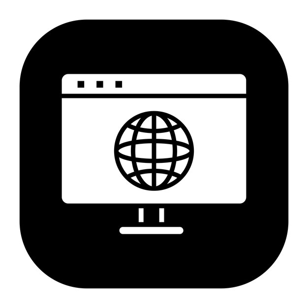 Computer Website Vector Illustration