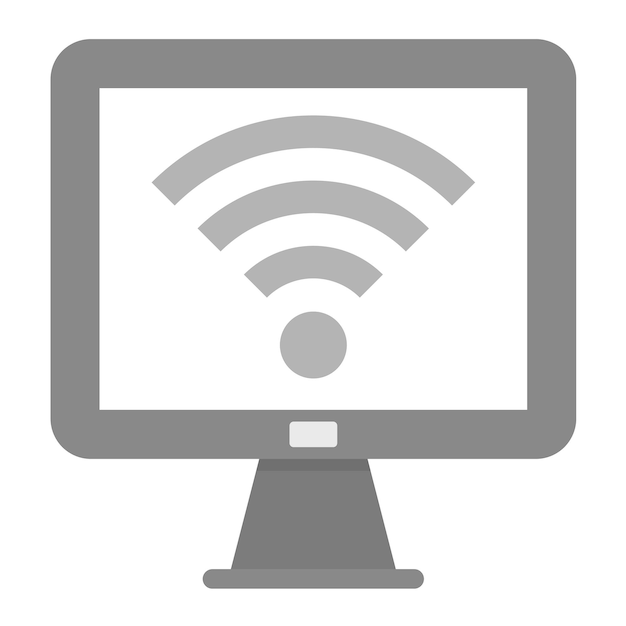 computer wifi icon vector image can be used for networking and data sharing