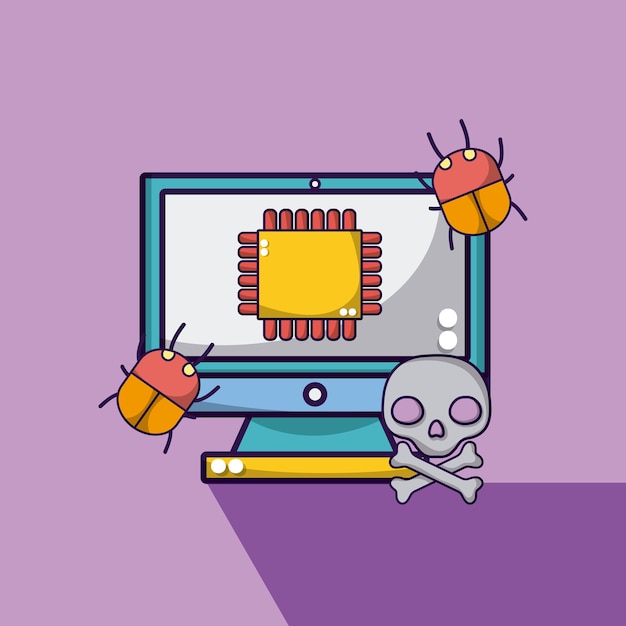 Computer with processor and bugs 