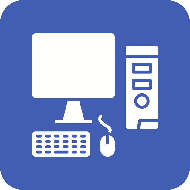 Computer Workstation icon vector image Can be used for Networking and Data Sharing