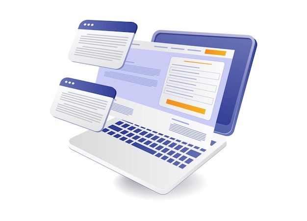Concept illustration account landing page