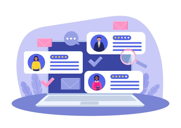 Concept of hiring recruitment of people in company expansion of staff and newcomers managers look