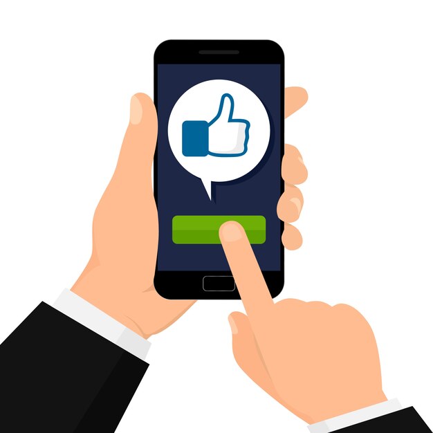concept of social networks. i like it button.