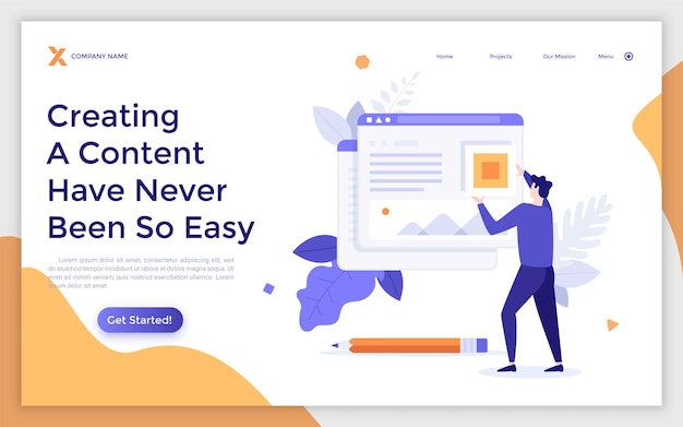 concept of web content creation and management online information
