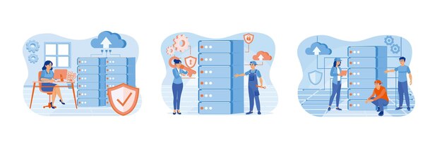 connected data storage technology in server racks