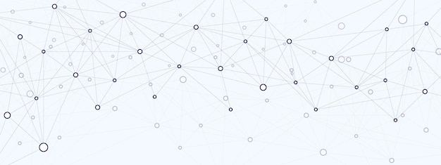 Connecting lines and dots background design Global network connection data visualization concept
