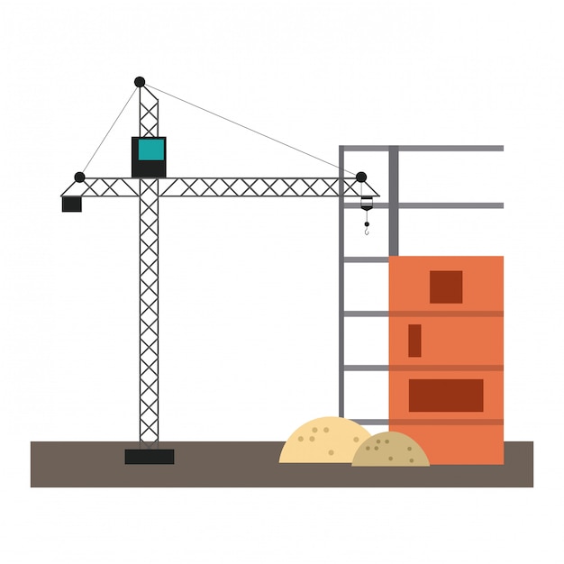 Construction crane tower