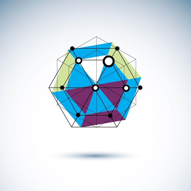Construction industry icon. Abstract construction vector, dimensional low poly design.