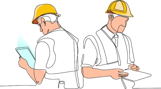 construction manager and engineer working
