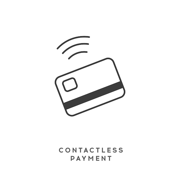 contactless payment vector illustration with card