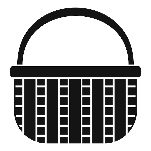 Container wicker icon Simple illustration of container wicker vector icon for web design isolated on white background