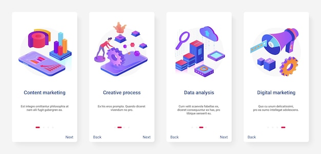 Content marketing creative digital technology illustration