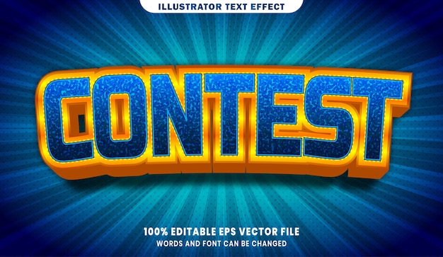Contest 3d editable text style effect
