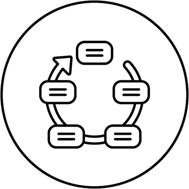 continuous cycle icon vector image can be used for infographic