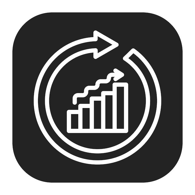 continuous improvement icon vector image can be used for action plan