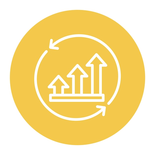 continuous improvement icon vector image can be used for mass production