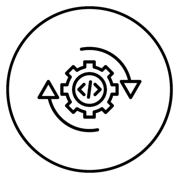 continuous integration icon vector image can be used for software testing