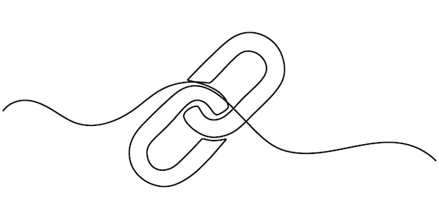 continuous line drawing of backlinks icon hand drawn symbol vector illustration backlinks single