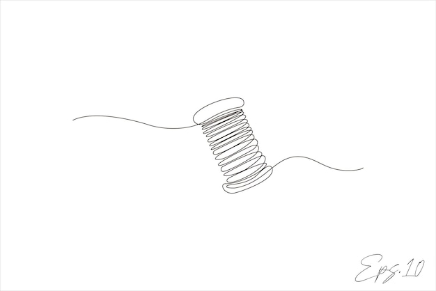 continuous line of thread rolls