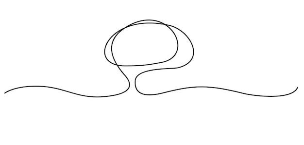 continuous one line drawing of speech bubble. speech bubbles isolated on white background. black and white graphics minimalist linear vector illustration made of single line. for mobile app and social