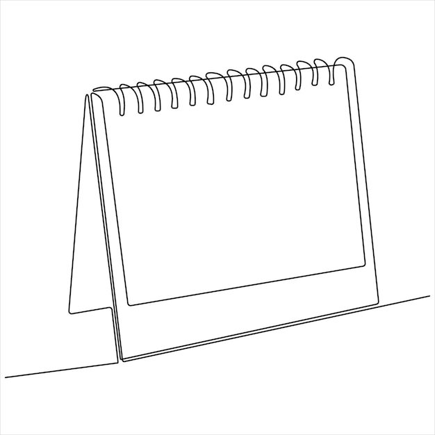 Continuous single line drawing calendar icon planning and scheduling concept graphic illustration