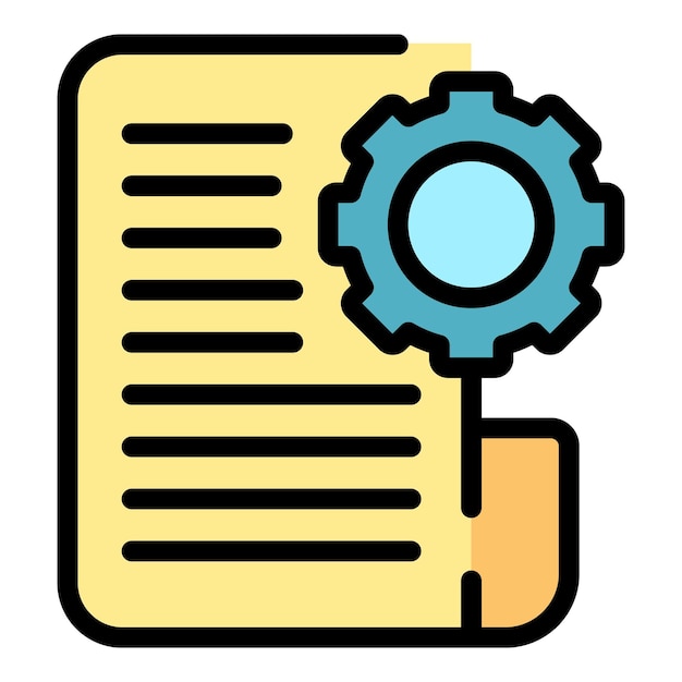 Contribution plan icon Outline contribution plan vector icon color flat isolated