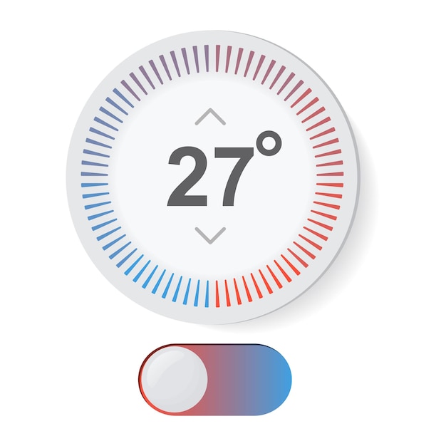 Control knob used for regulating Dashboard UI and UX Kit Control center design Progress bar