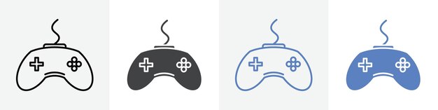 controller icon vector set use for web ui or app