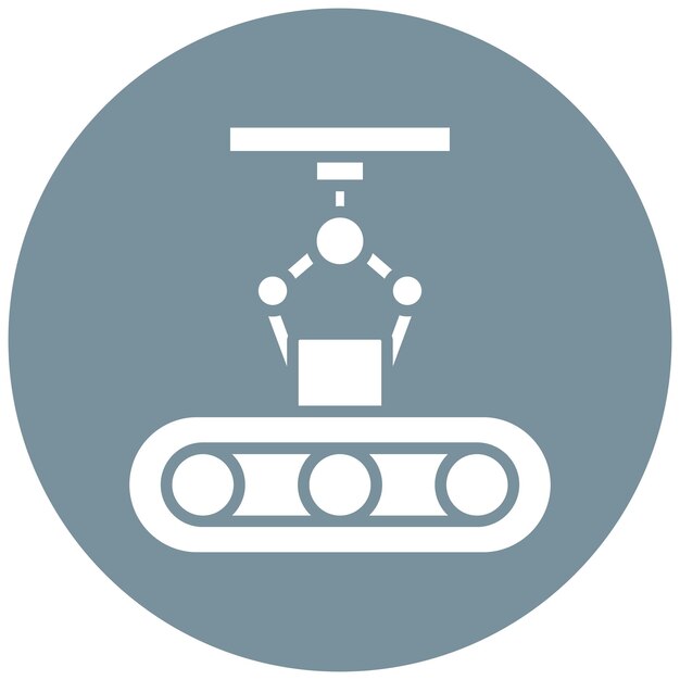 Conveyor Robot vector icon Can be used for Biometrics iconset