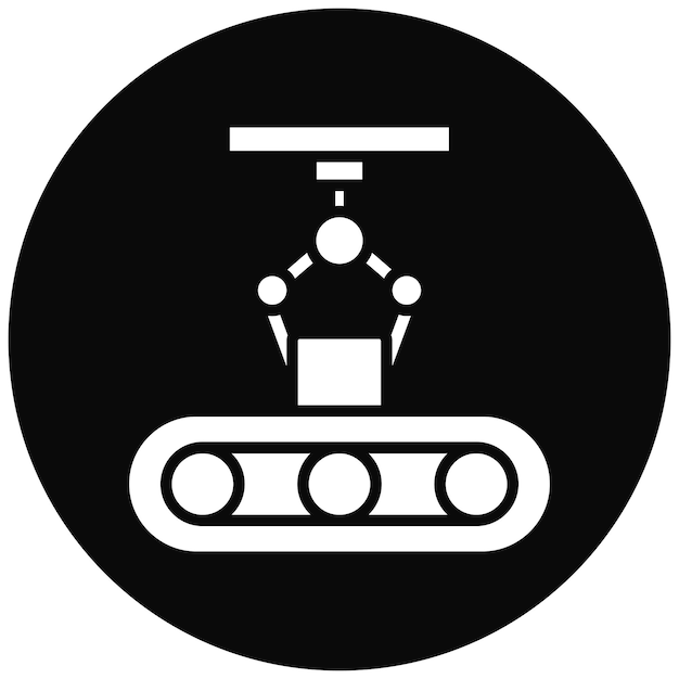 Conveyor Robot vector icon Can be used for Biometrics iconset