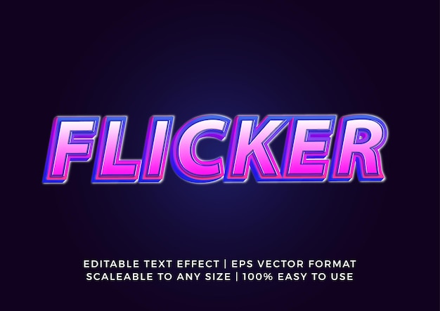 Cool Flicker 3D Title Text Effect