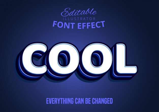 Cool text, editable font effect