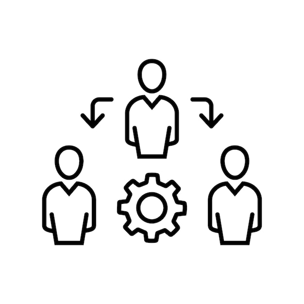 coordinating people concept line icon simple element illustration coordinating people concept outline symbol design