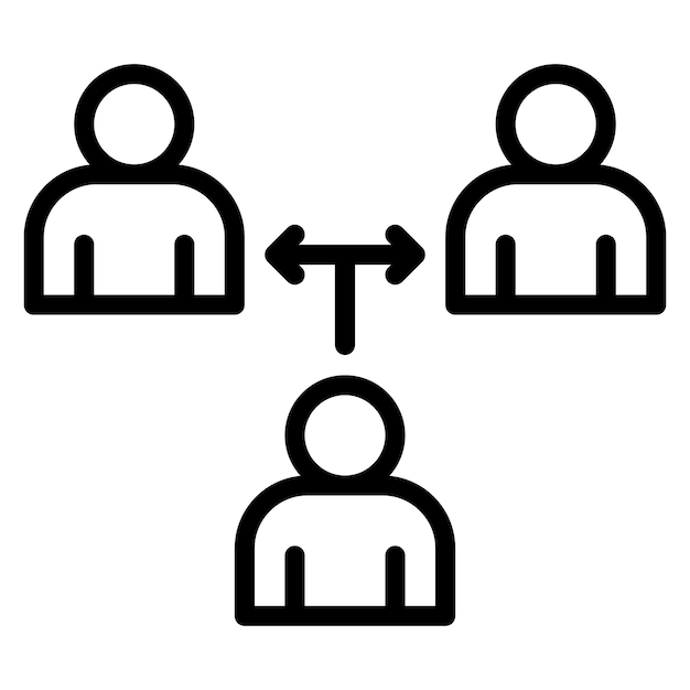 coordination icon vector image can be used for teamwork